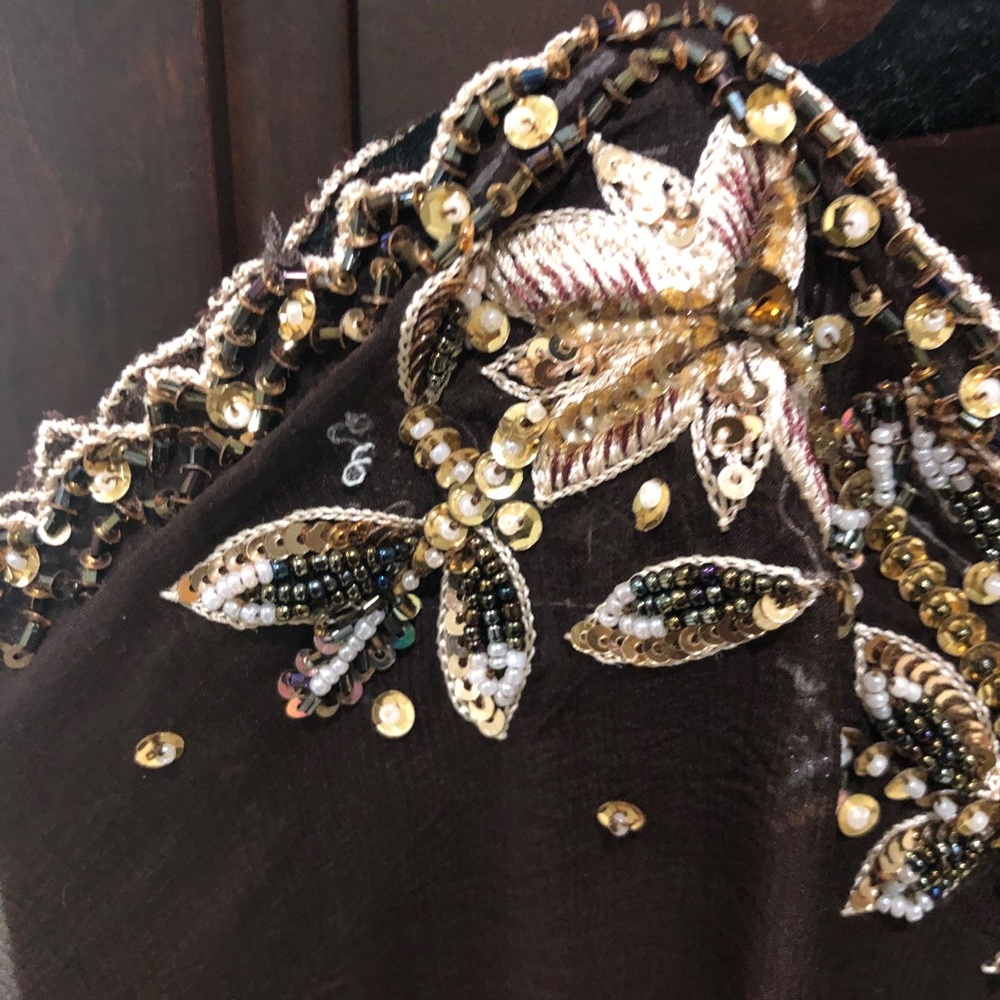 Brown Kaftan Top - Picture 4 of 5